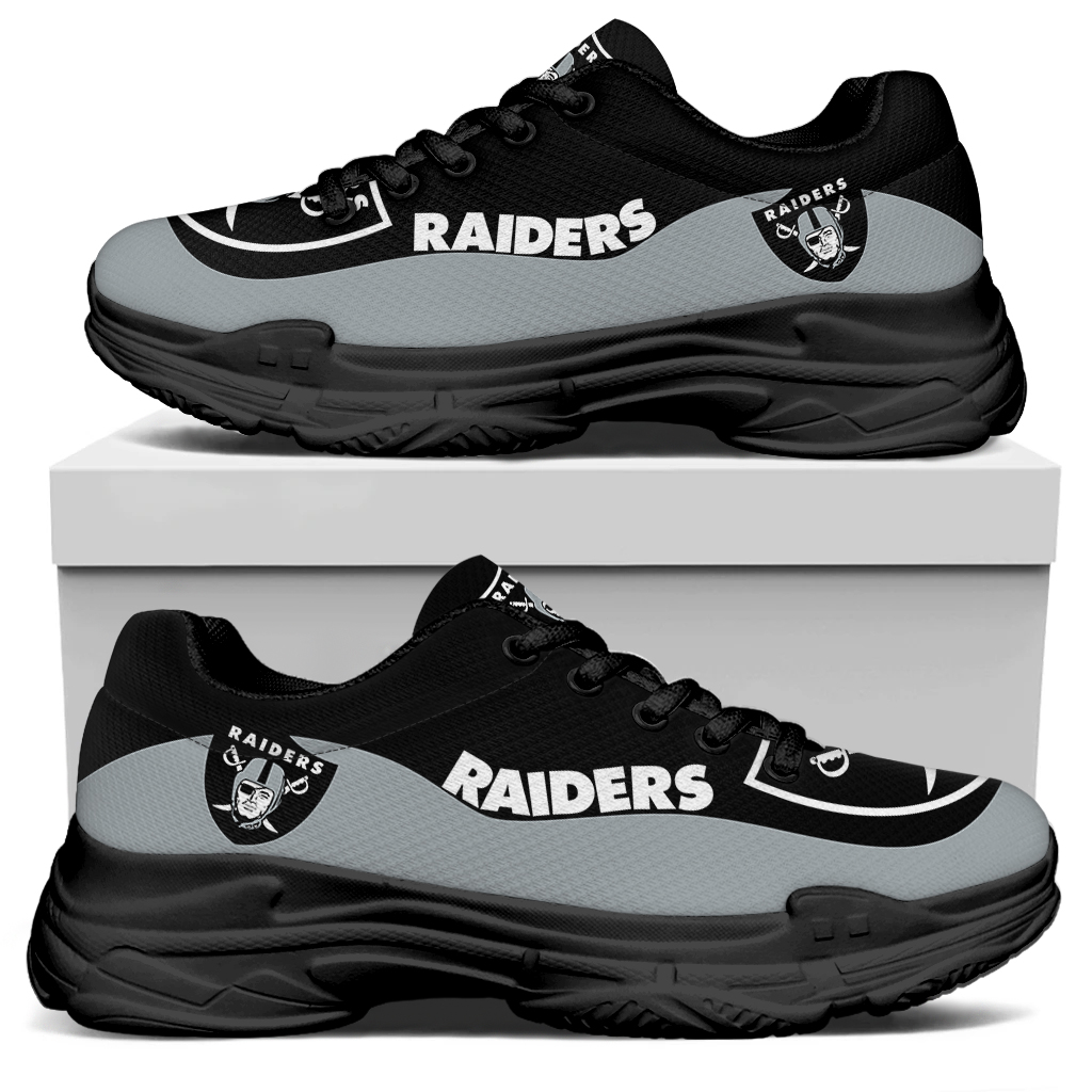 Women's Las Vegas Raiders Edition Chunky Sneakers With Line 002